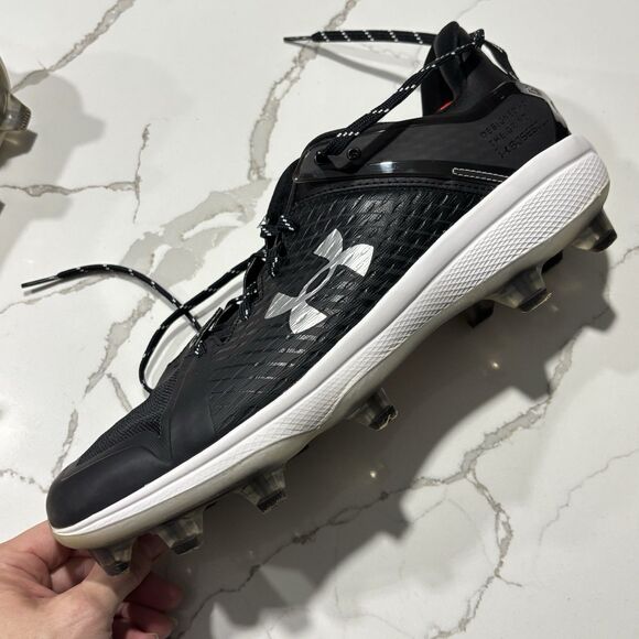 Under Armour Men’s Yard Low MT TPU Baseball Cleats Black Lace Up Size 13 - Picture 11 of 15